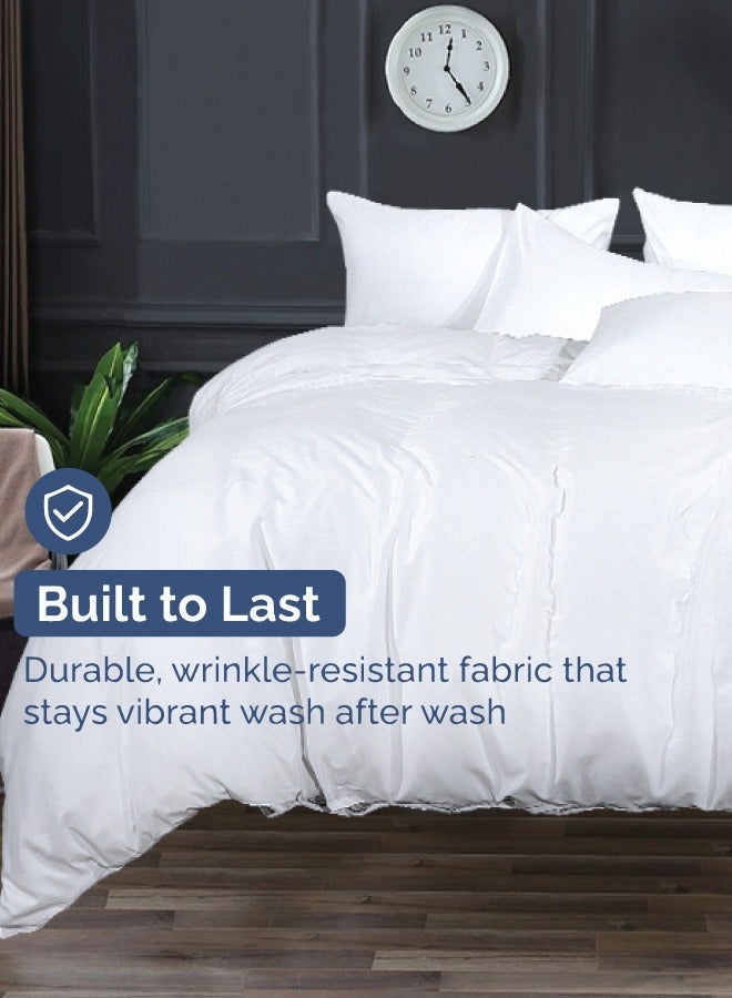 Siesta Zen Microfiber Duvet Cover Set (1 Cover + 2 Pillowcases) – Ultra Soft, Wrinkle-Resistant, Breathable & Lightweight –  Button Closure – Machine Washable Bedding Set - Image 3